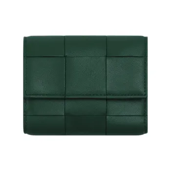 Bottega Veneta Cassette Tri-Fold Zip Wallet