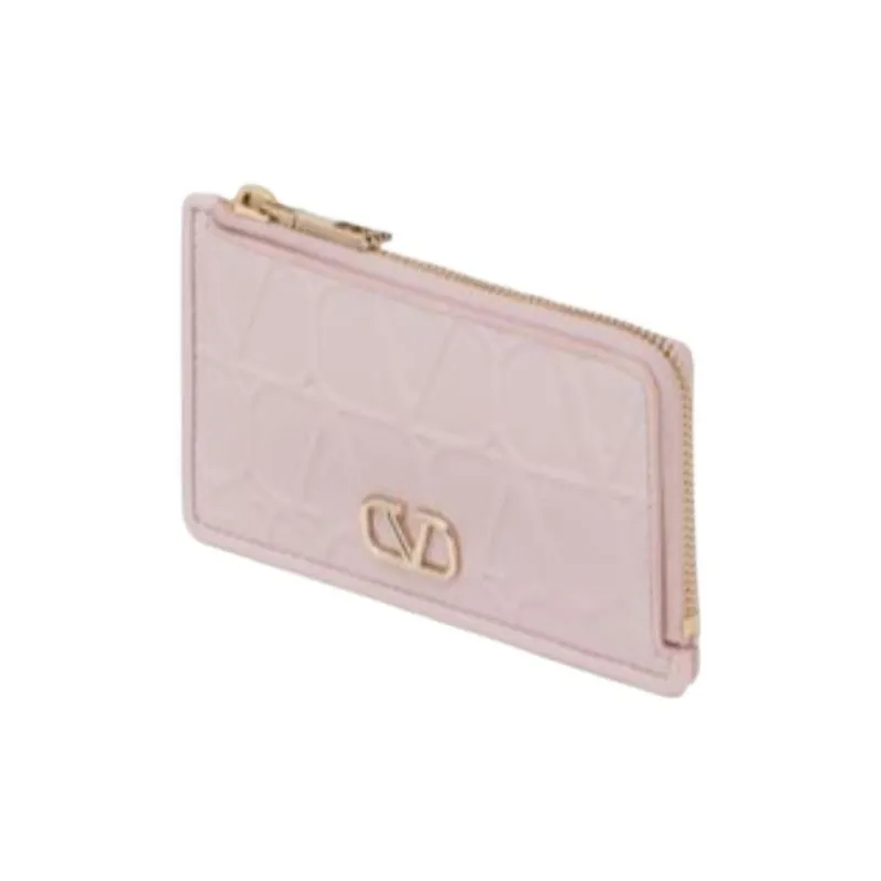 Valentino Calfskin Card Holder Regular Women's Light Purple-1