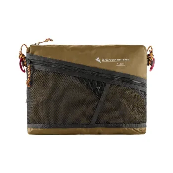 KLATTERMUSEN Recycled Polyamide Shoulder Bag, Crossbody Bag Large Size Unisex Olive Green