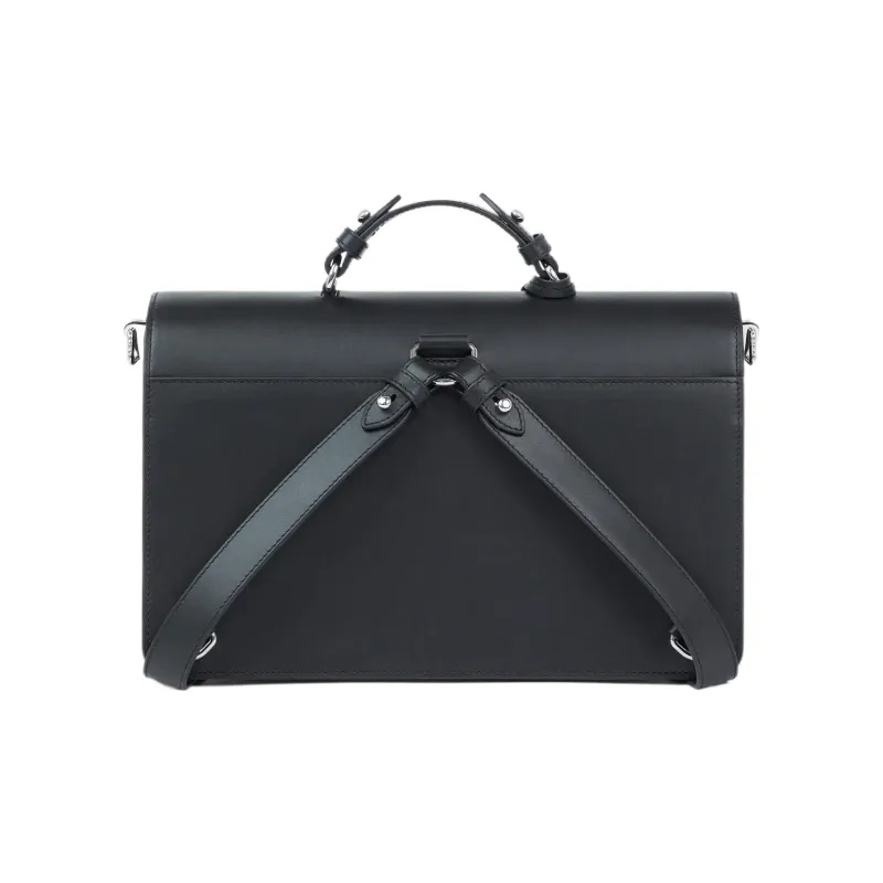 KENZO Cow Leather Backpack Large Size Women's Black-2