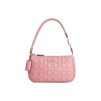 COACH Nolita Cow Leather Handbag Shoulder Bag Small Size Women's Light Rouge Red