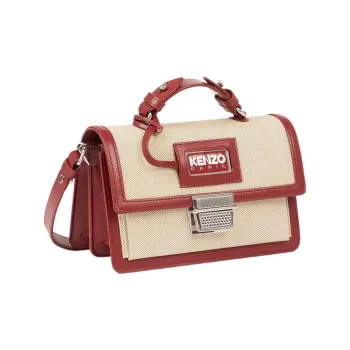 KENZO RUE VIVIENNE Cotton With Polyester Shoulder Bag Crossbody Bag Small Size Women's Cherry Red