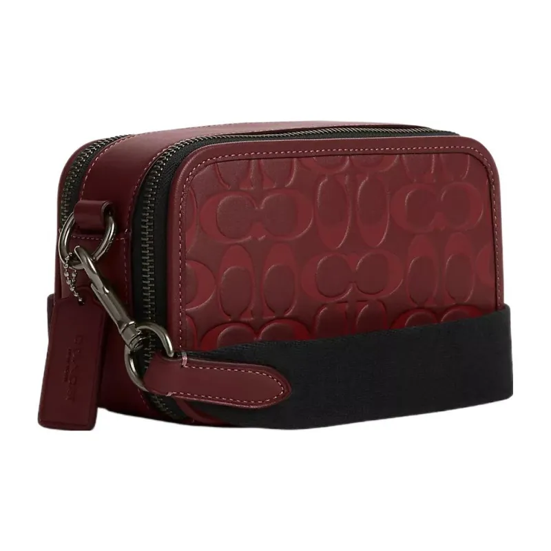 COACH Calfskin Shoulder Bag, Crossbody Bag Small Size Women's Burgundy-2