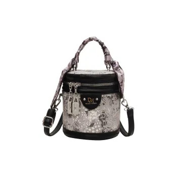 NOMK PU Shoulder Bag Crossbody Bag Handbag Bucket Bag Regular Women's Black/Gray/Pink