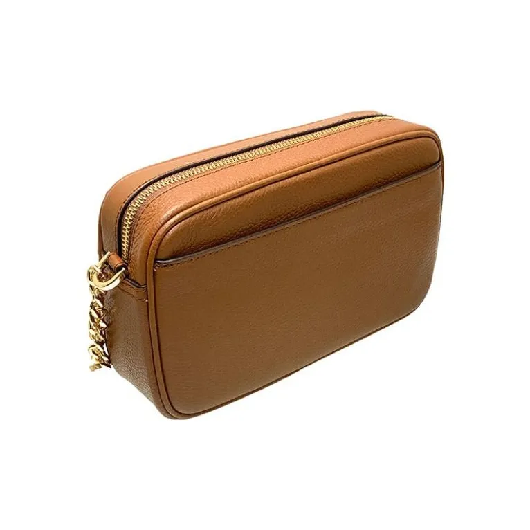 MICHAEL KORS Jet Set Travel Litchi Grain Leather Camera Bag Shoulder Bag Crossbody Bag Medium Size Women's Brown-2