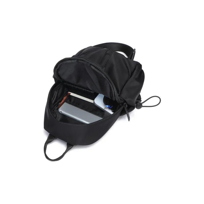 SEPTWOLVES Nylon Shoulder Bag, Crossbody Bag, Sling Bag Medium Size Unisex Black-5