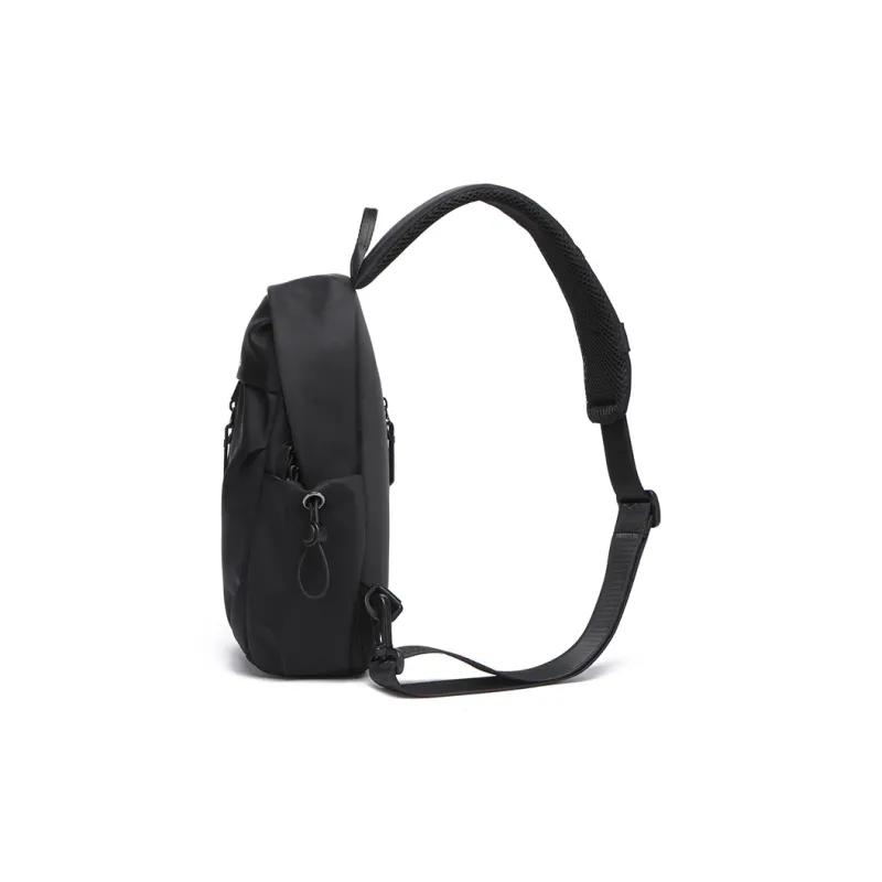 SEPTWOLVES Nylon Shoulder Bag, Crossbody Bag, Sling Bag Medium Size Unisex Black-2