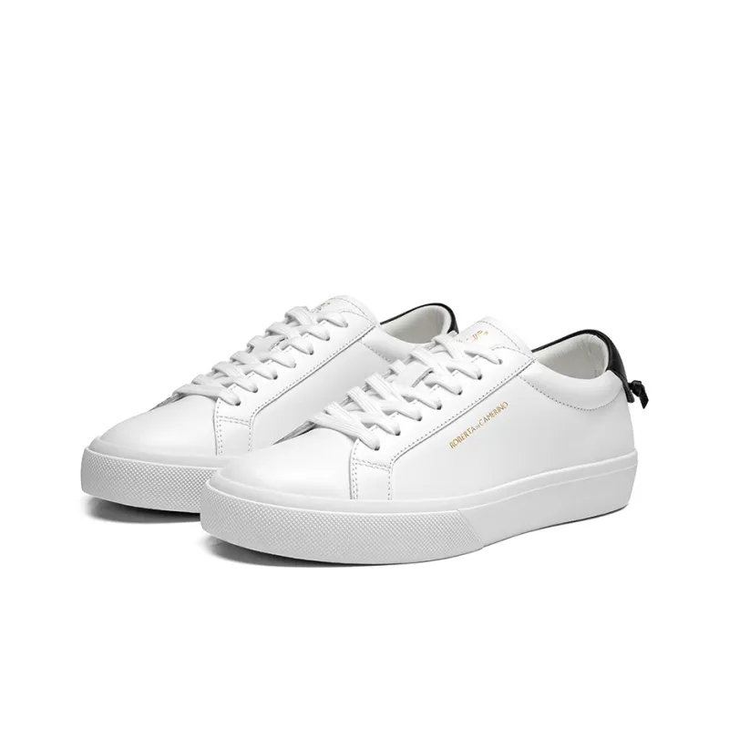ROBERTA DI CAMERINO Low Top Skateboard Shoes Men's White Black-2