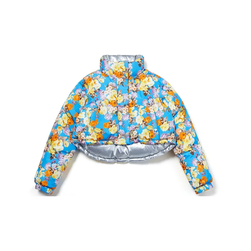 MARDI MERCREDI Down Jacket Women's Starry Silver Blue Base Mixed Print-2