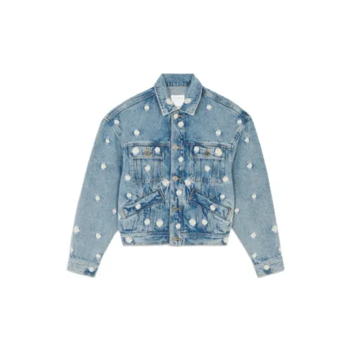 Sandro Denim Jackets Women's Blue