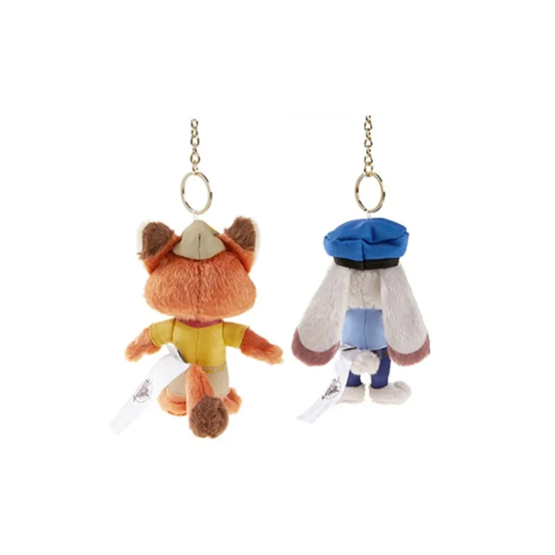 Disney Nostalgic Fun Collection Zootopia Nick & Judy Dolls Plush Pendant 17cm/16cm Height-1
