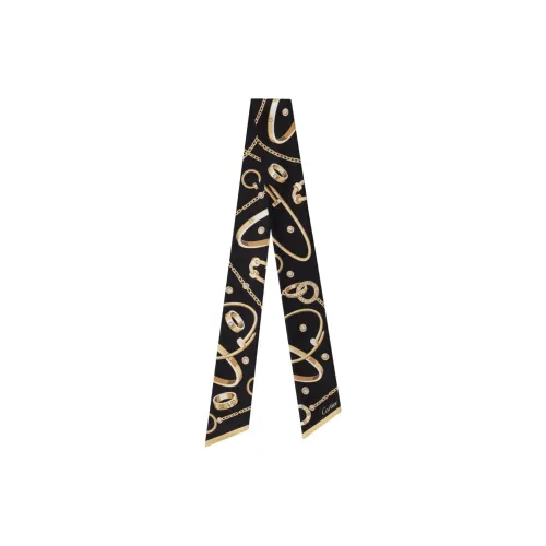CARTIER Silk Scarves Women's Black