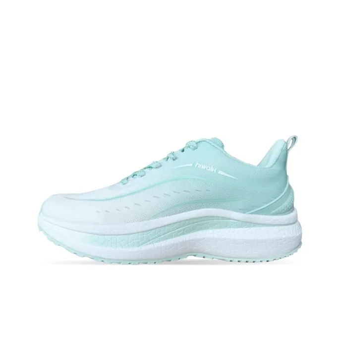 HIWALK Low Top Running Shoes Women's White Green-0