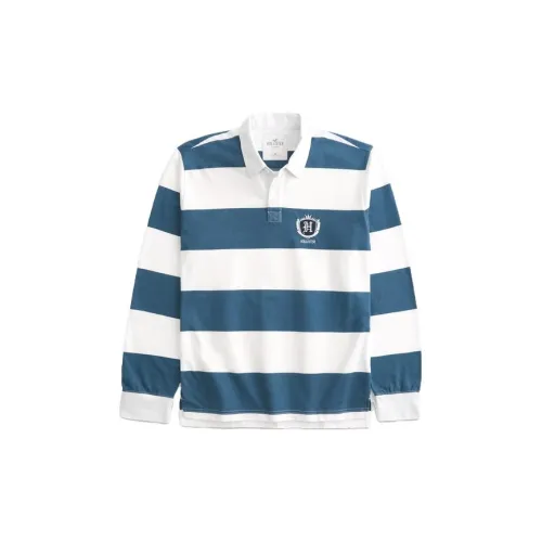 Hollister Polo Shirts Men Navy Stripes