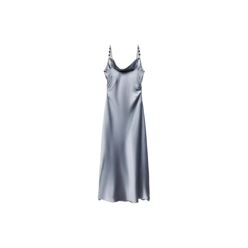 ZARA Slip Dresses Women's Silver-1