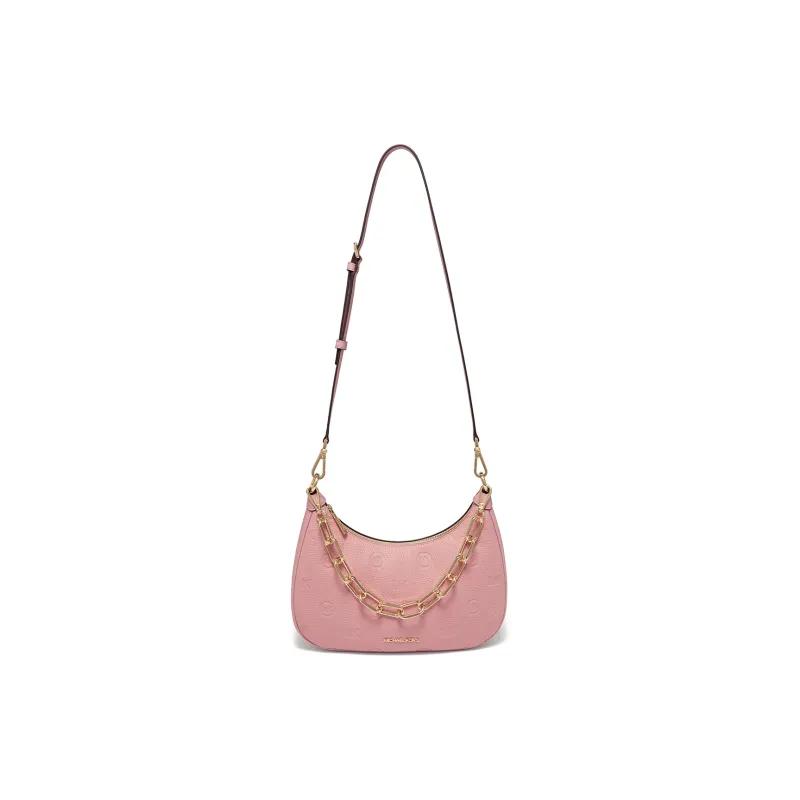 MICHAEL KORS Cow Leather Crescent Bag, Shoulder Bag, Crossbody Bag Tubas Women's Pink-1