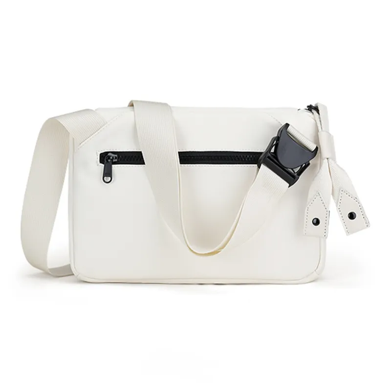 Slazenger Fabric Messenger Bag Fanny Pack Sling Bag Shoulder Bag Crossbody Bag Regular Obsidian Black/Beige-11