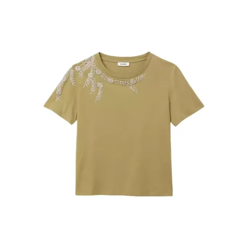 Sandro T-Shirts Women's Khaki