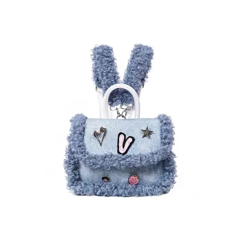 REBIRTH Denim Backpack Regular Women's Blue Denim