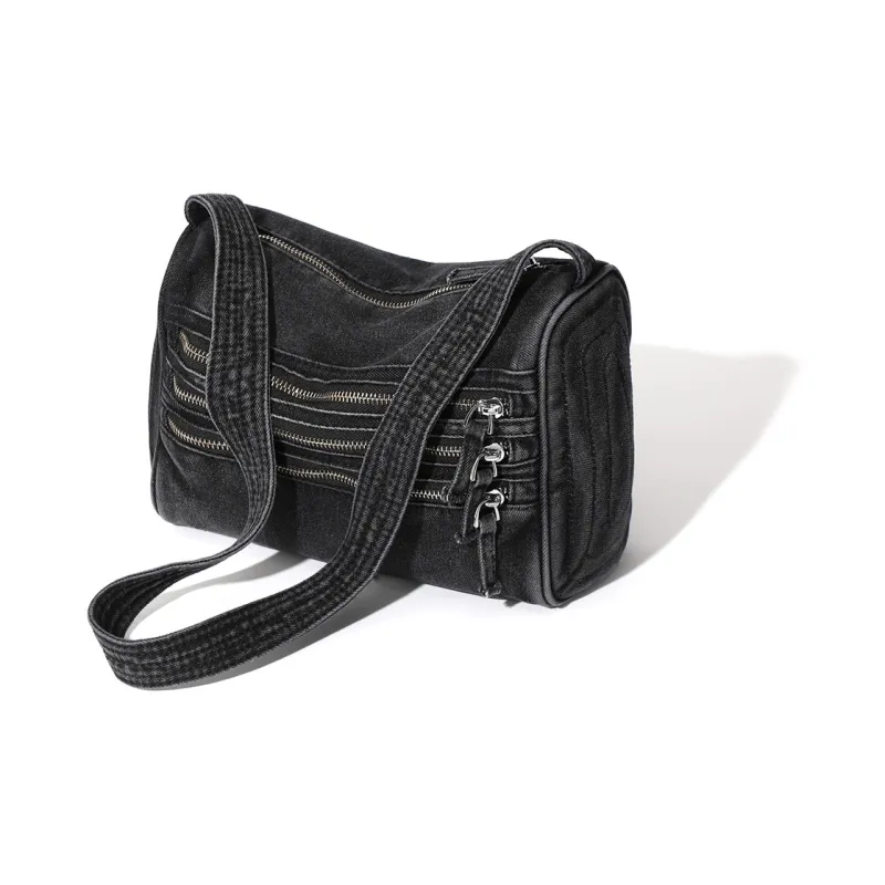 MASTER CANVAS Fabric Shoulder Bag Regular Unisex Black-3