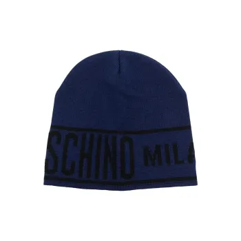 MOSCHINO Logo-Intarsia Pull-On Beanie