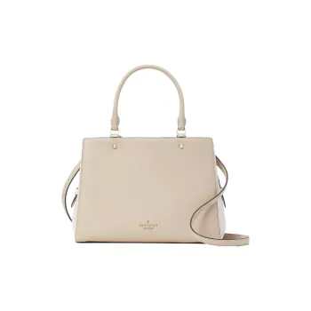 Kate Spade Litchi Grain Leather Handbag Shoulder Bag Crossbody Bag Medium Size Women's Beige