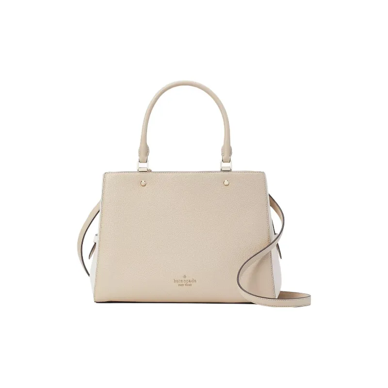 Kate Spade Litchi Grain Leather Handbag Shoulder Bag Crossbody Bag Medium Size Women's Beige-0