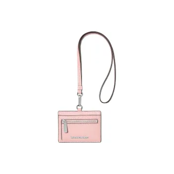 MICHAEL KORS Jet Set Travel Saffiano Leather Card Holder Women's Blush Pink