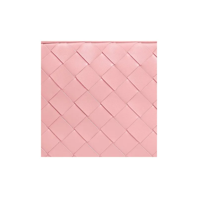 Bottega Veneta Intrecciato Cow Leather Clutch Small Size Women's Ribbon Pink-3
