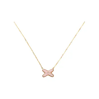 Chaumet 18K Rose Gold Necklaces Women's Pink