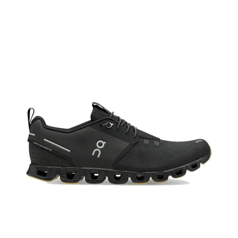 On Cloud Terry Durable Breathable Low Top Running Shoes Men's Black-1