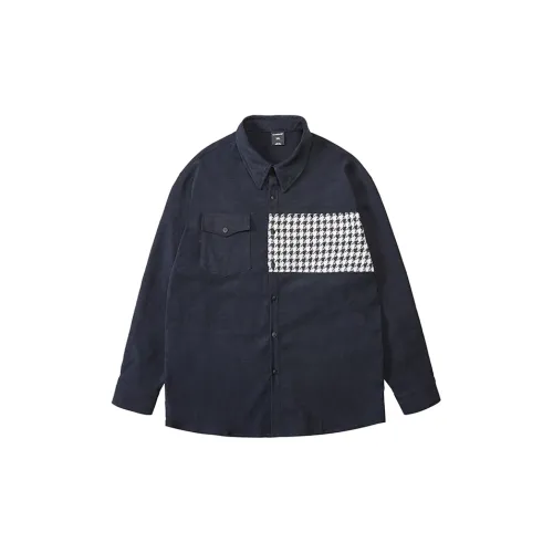 WAYNEXZAVIER Shirts Men Navy Blue