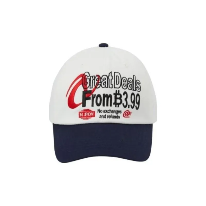 NERDY Cotton Baseball Caps Unisex White-1