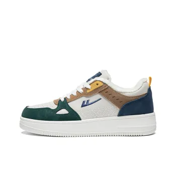 Warrior Fleece Lined White Sneakers Warm And Lightweight Low Top Skateboard Shoes Men's Beige Green