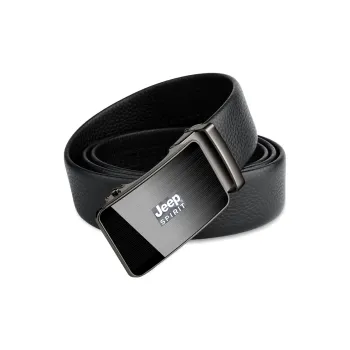 JEEP SPIRIT Automatic Buckle, Trendy, Business Cow Leather Belts Men's Width 3.5CM