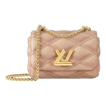 LOUIS VUITTON GO 14 Lambskin Crossbody Bag Shoulder Bag Women's Beige