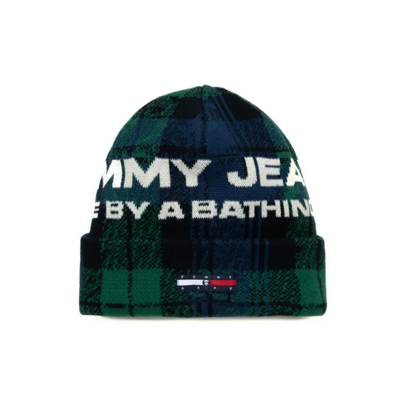 Bape X Tommy Logo Jacquard Knit Beanie-4