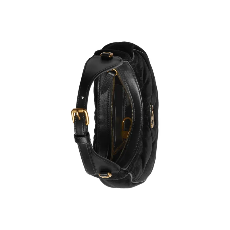 GUCCI GG Marmont Velvet Handbag Shoulder Bag Women's Black-5