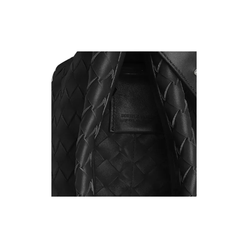 Bottega Veneta Lambskin Lace Up Bag, Crossbody Bag, Shoulder Bag Women's Black-4