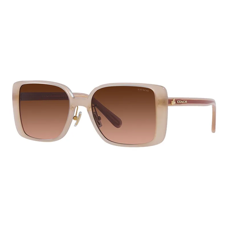COACH Injection Molded Irregular Shape Sunglasses Unisex Beige-0