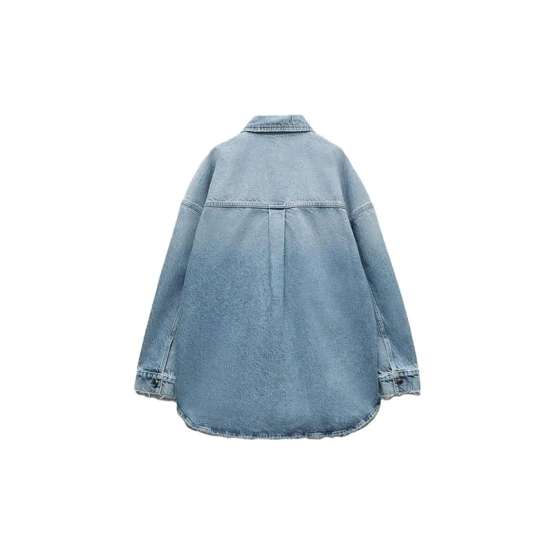 ZARA Denim Jacket Women's Medium Blue-1