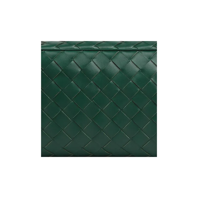 Bottega Veneta Cow Leather Clutch Travel Bag Regular Men's Emerald & Space Blue-3