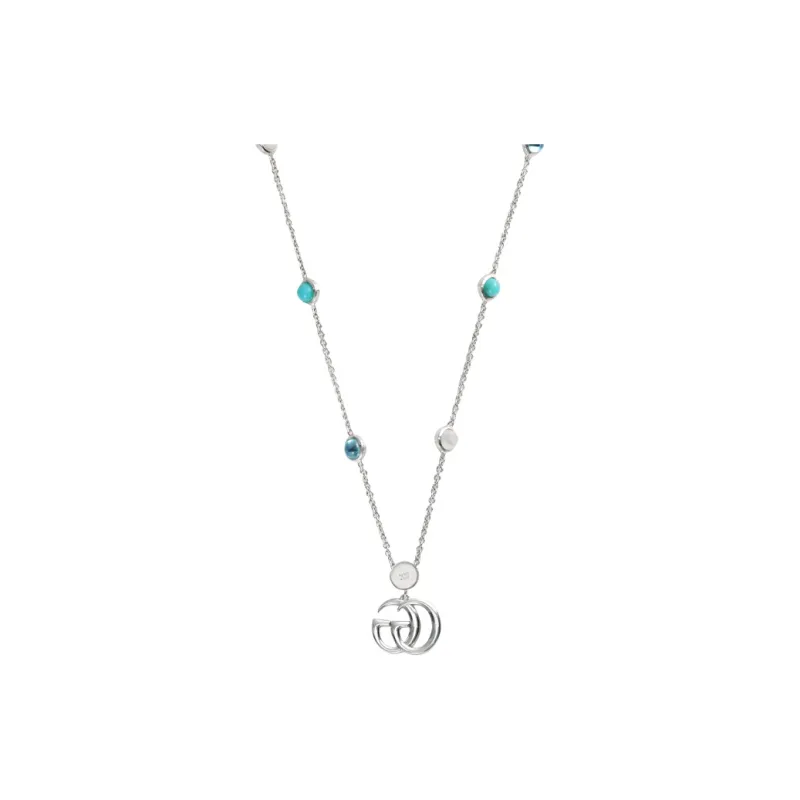 GUCCI Classic Double G Necklace Collection 925 Sterling Silver Necklaces Women's-1