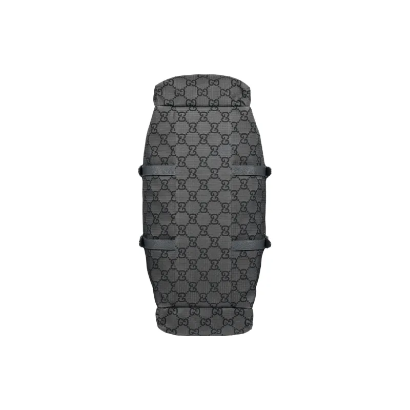 GUCCI Recycled Polyester One Shoulder Handbag, Crossbody Bag, Travel Bag Men's Dark Gray & Black-5