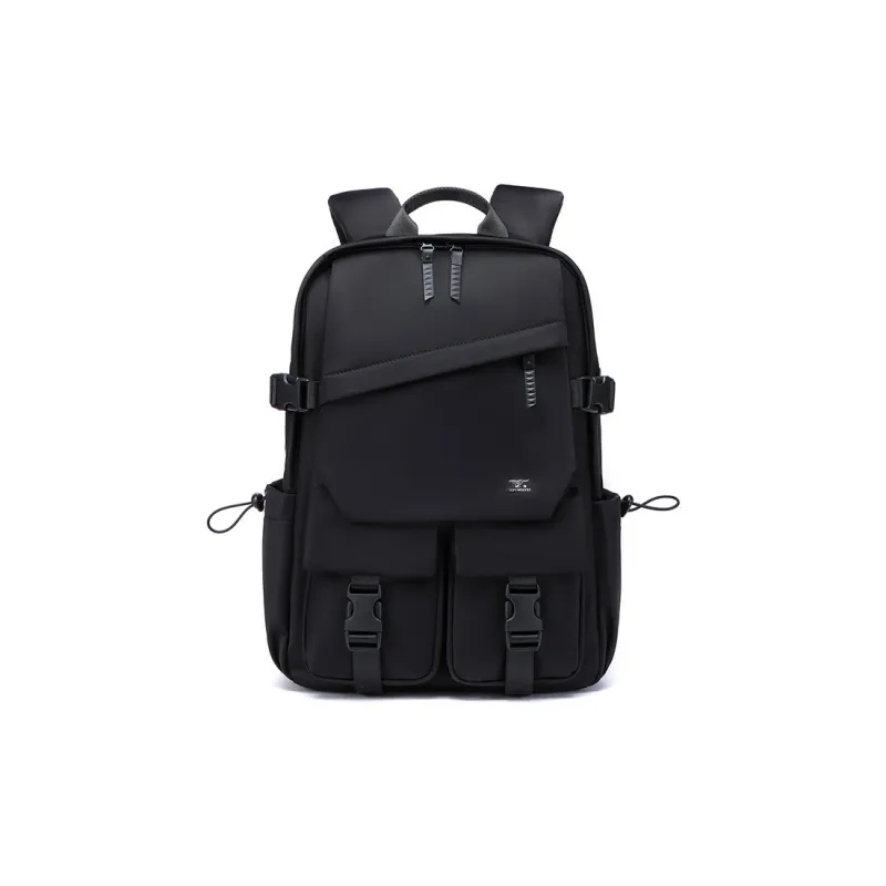 SEPTWOLVES Fabric Backpack Medium Size Unisex Black-1