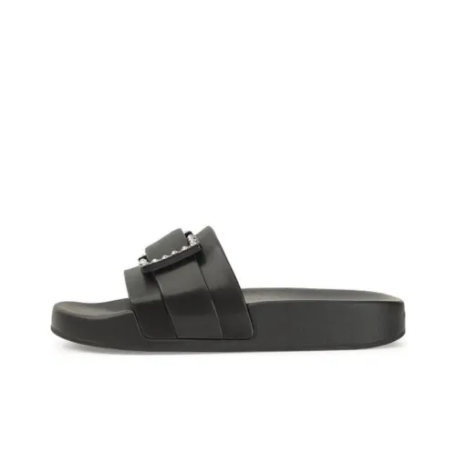 SERGIO ROSSI Jelly Embellished-buckle Slides