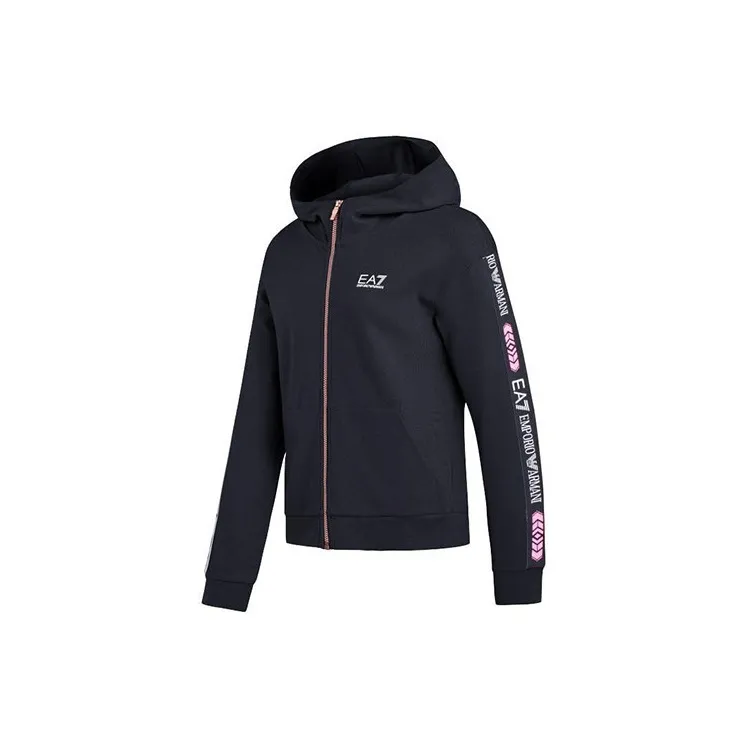 EMPORIO ARMANI Logo tape Zipped Hoodie-2
