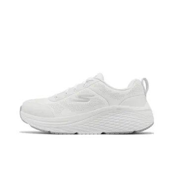 Skechers Max Cushioning Abrasion Resistant Breathable Low Top Running Shoes Women's White