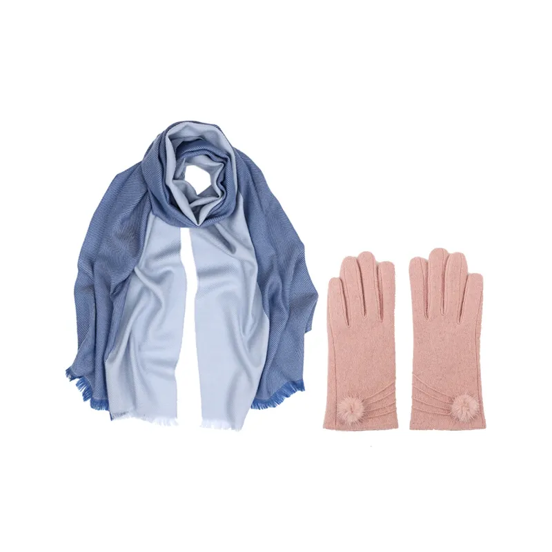 MARJAKURKI Scarf Glove-Serene Snowy Night Jade Fingers Greeting Card Artistic Style Elegant And Delicate Women's-0