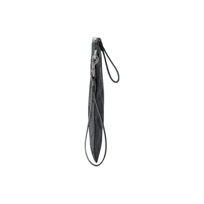 GUCCI Recycled Polyester Clutch Regular Men's Dark Gray & Black-2